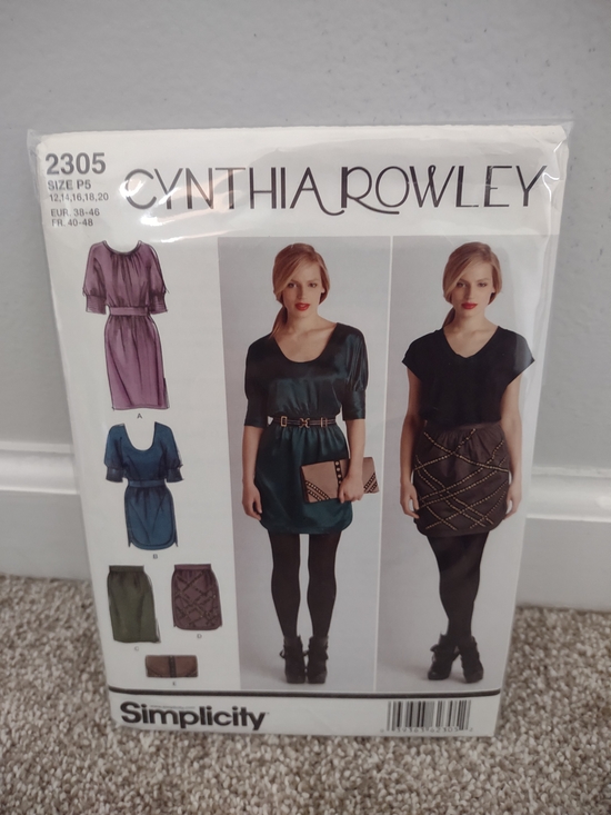 Simplicity Other - Simplicity 2305 Cynthia Rowley Dress,  Skirt, Clutch Sewing Pattern New Unused